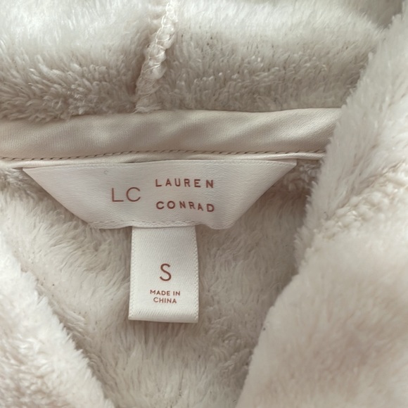 Cozy Cream Faux Fur Lauren Conrad Hoodie - Picture 8 of 9